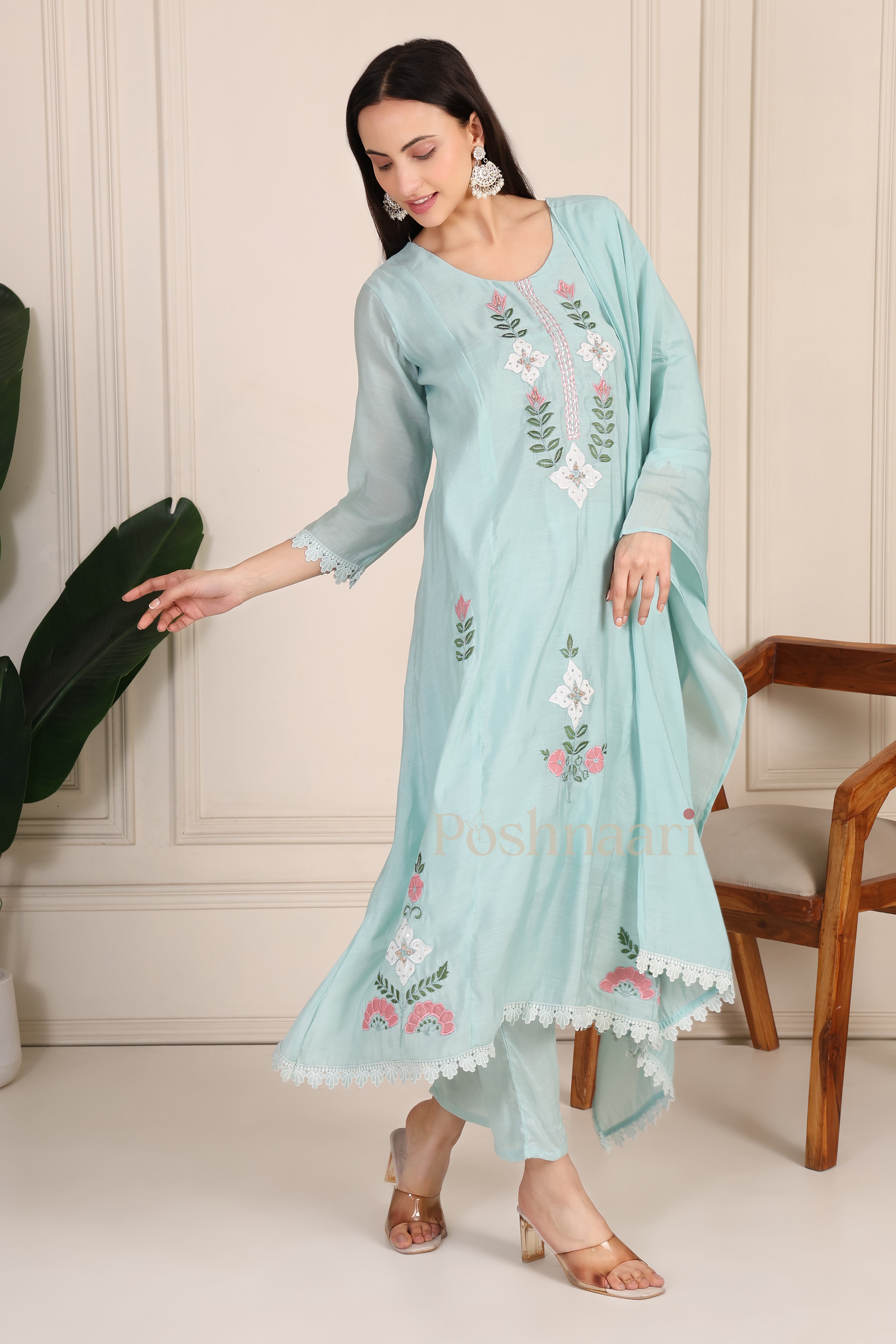 Mint Blossom Suit Set