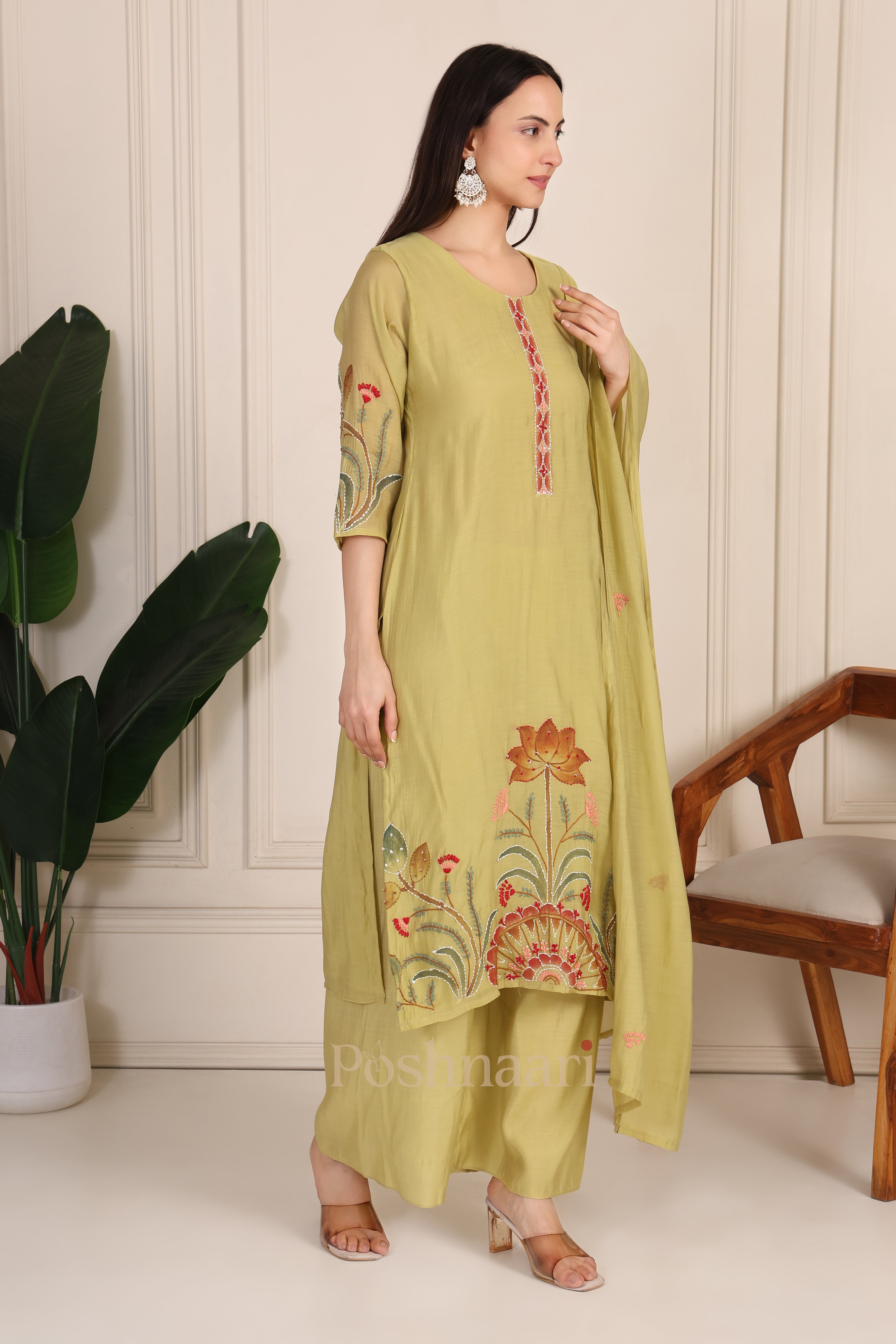 Olive Blossom Suit Set