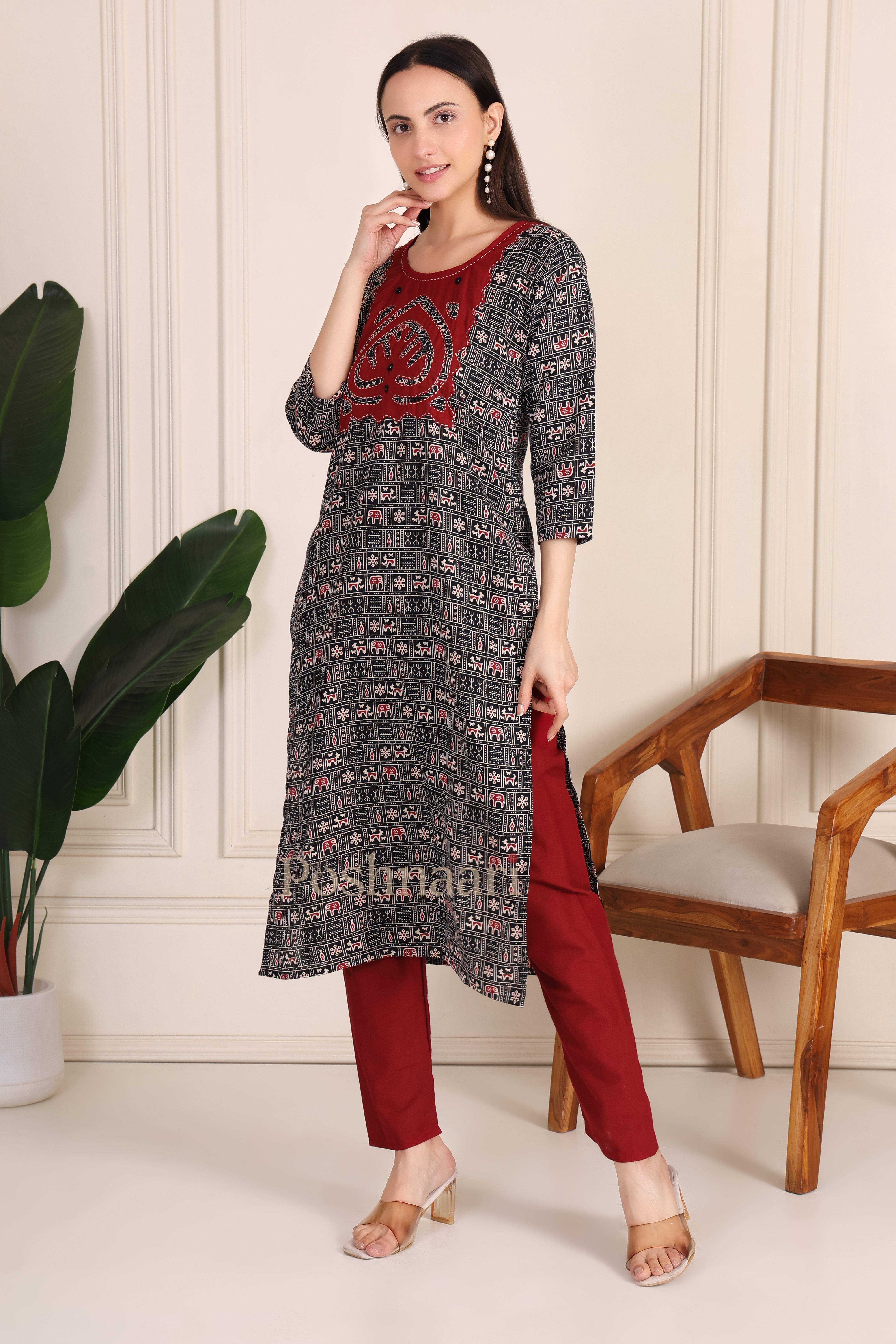 Autumn Blossom Kurti Set
