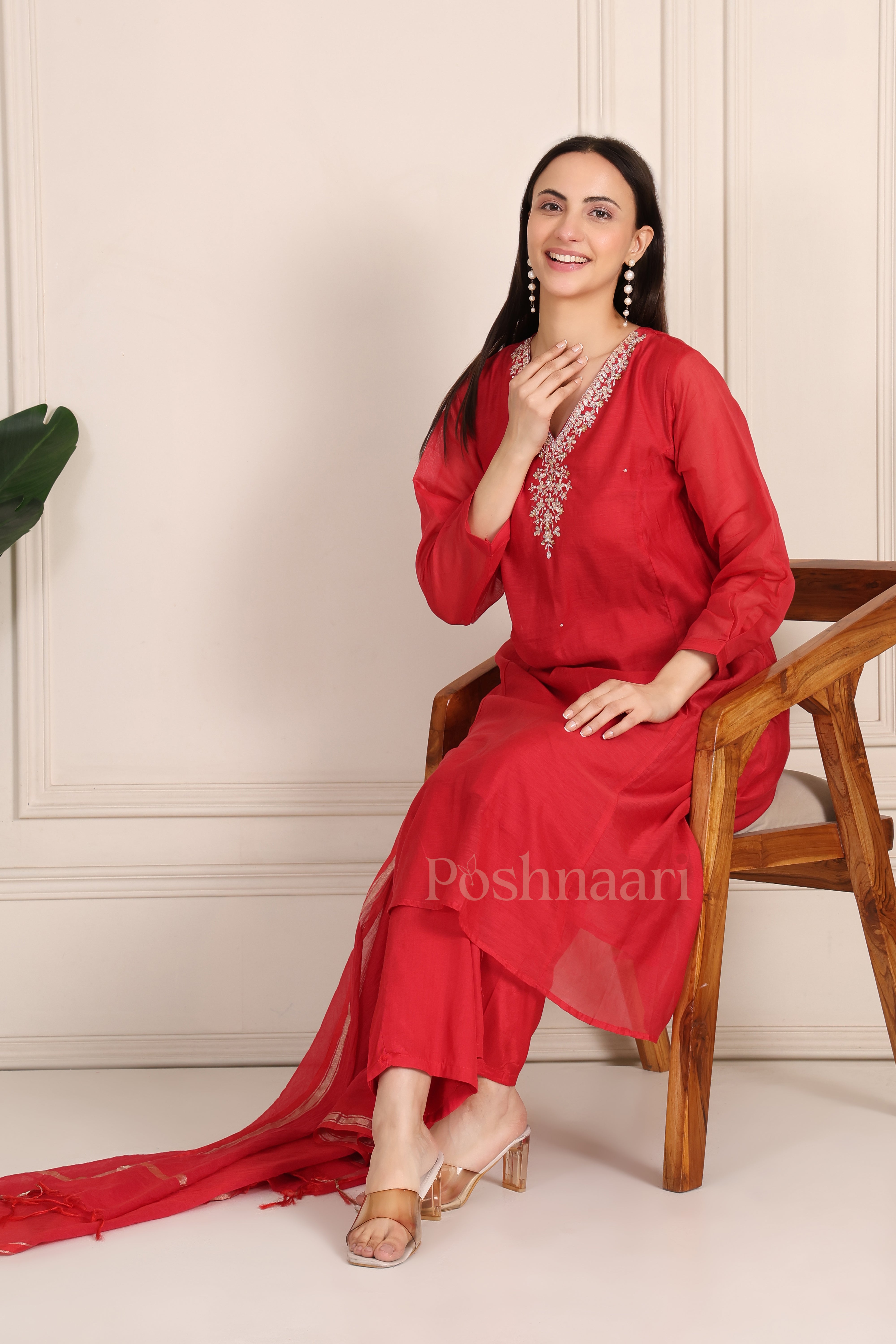 Scarlet Celebration Suit Set