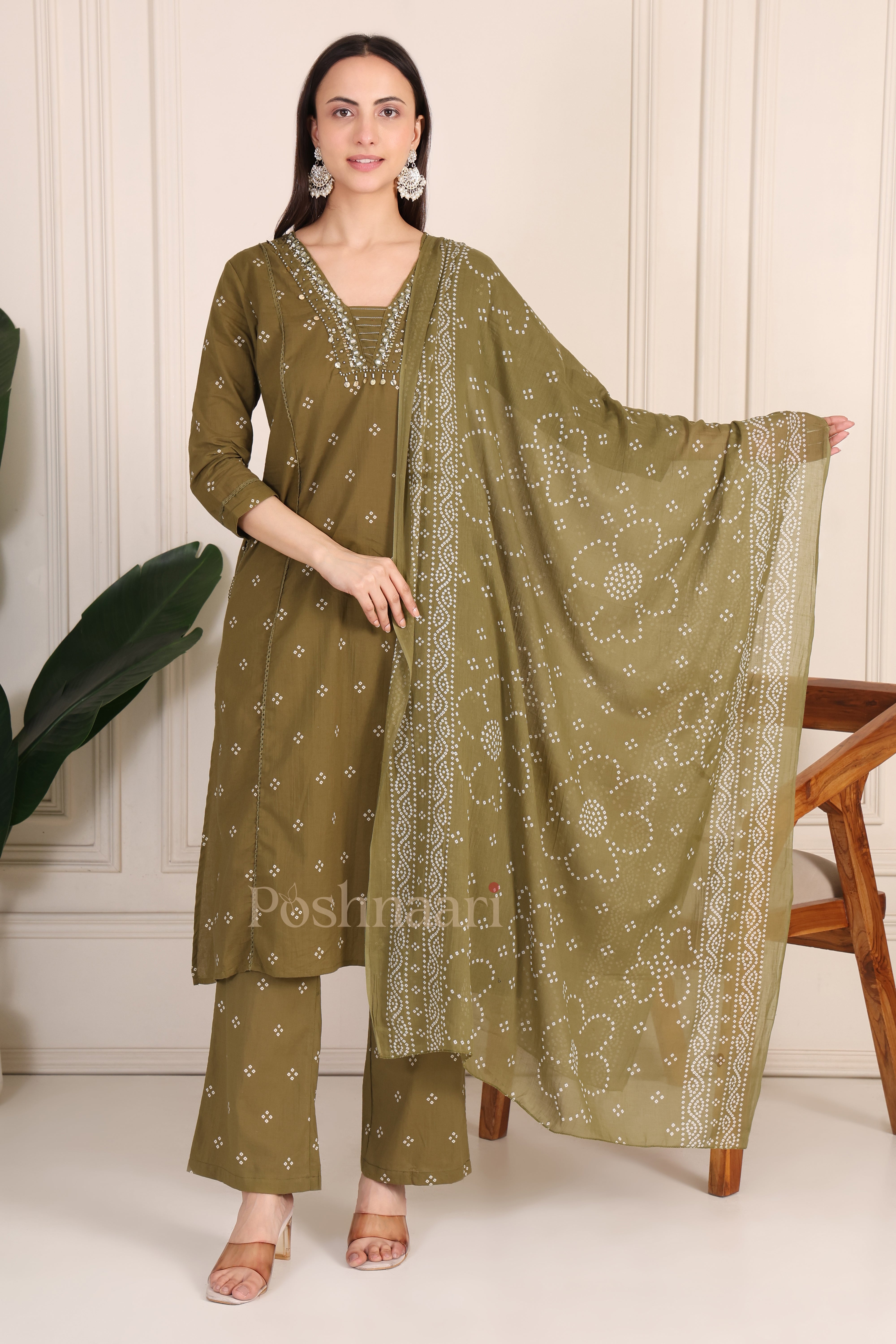 Olive Heritage Suit Set