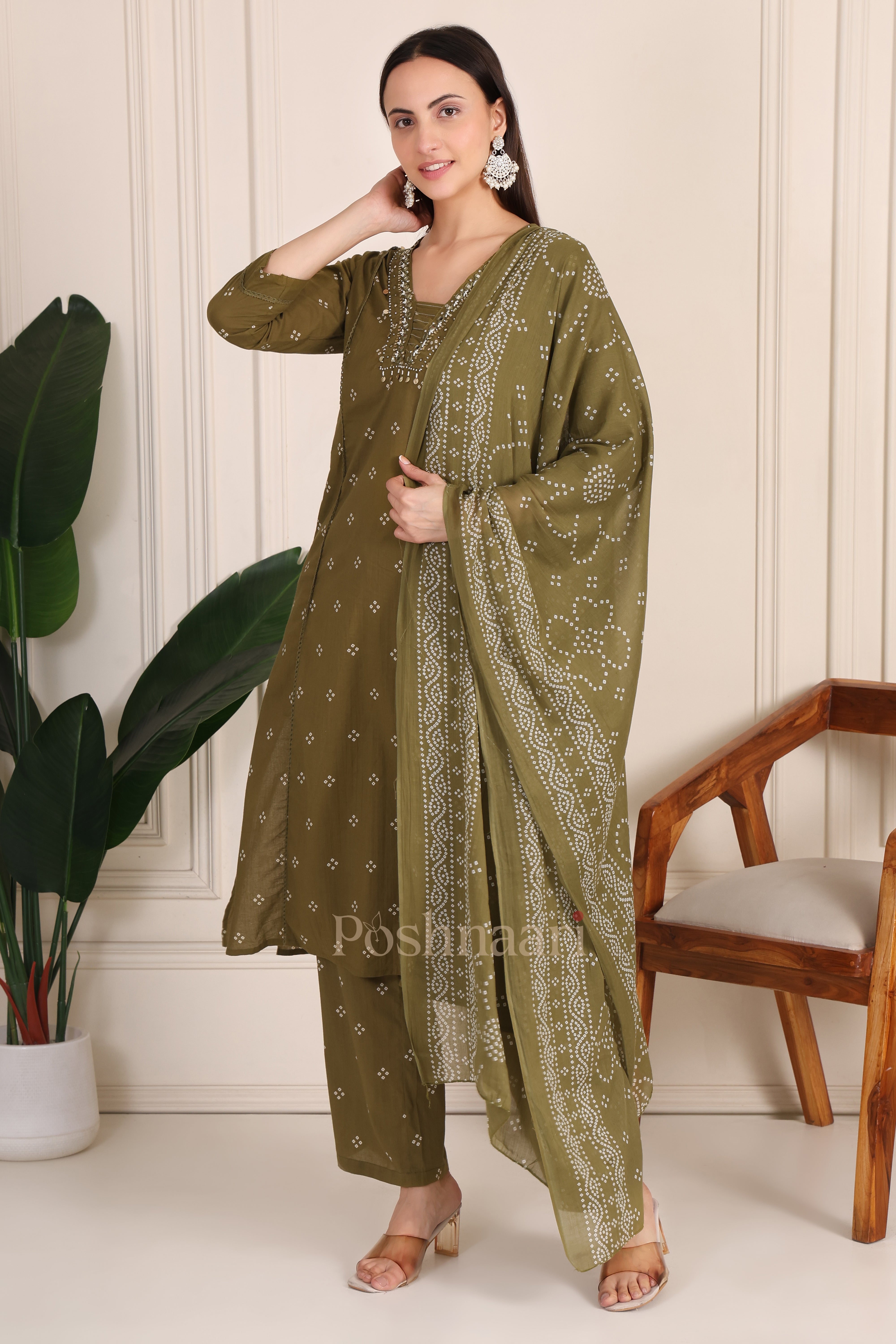 Olive Heritage Suit Set